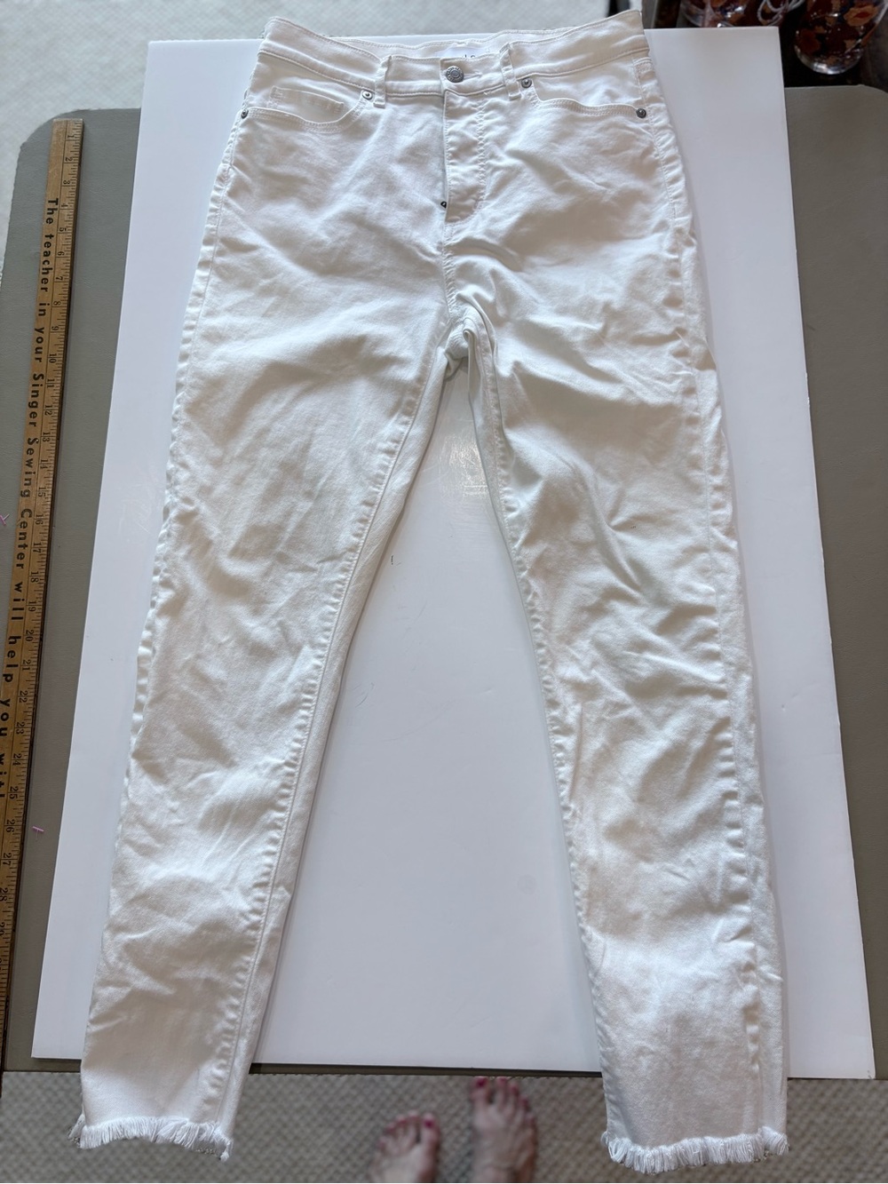 LOFT White Skinny High-Rise Jeans